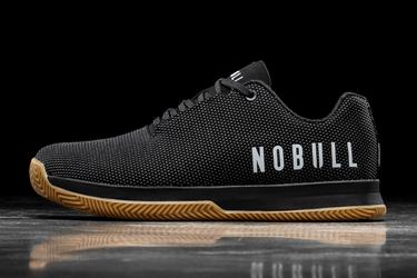 Nobull Superfabric Court Men's Trainers Black | Australia (XU0659)